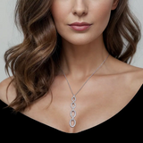 Gabriel & Co. Graduating Diamond Oval Link Drop Pendant Necklace-Gabriel & Co. Graduating Diamond Oval Link Drop Pendant Necklace NK7706W45JJ