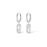 Messika Move Uno Diamond Hoop Earrings-Messika Move Uno Diamond Hoop Earrings in 18 karat white gold with diamonds.