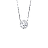 Shy Creation Diamond Halo Necklace 0.40 CT-Shy Creation Diamond Halo Necklace 0.40 CT - SC55005460
