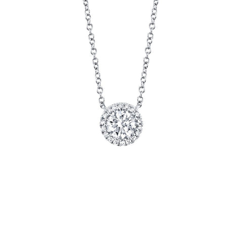 Shy Creation Diamond Halo Necklace 0.40 CT-Shy Creation Diamond Halo Necklace 0.40 CT - SC55005460