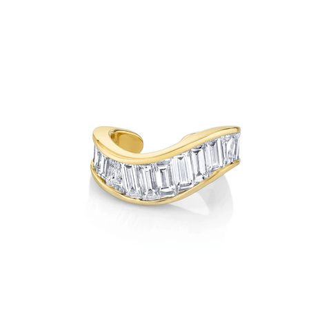Anita Ko Baguette Wave Ear Cuff-Anita Ko Baguette Wave Ear Cuff - AKBAGWAVE - YG