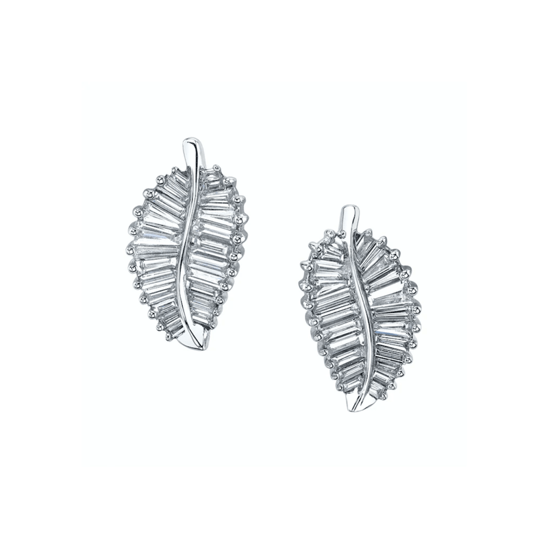 Anita Ko Classic Palm Leaf Studs-Anita Ko Classic Palm Leaf Studs - AKPLE - WG