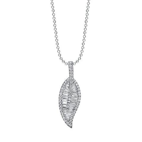 Anita Ko Large Leaf Diamond Necklace-Anita Ko Large Leaf Diamond Necklace - AKLLNK - WG