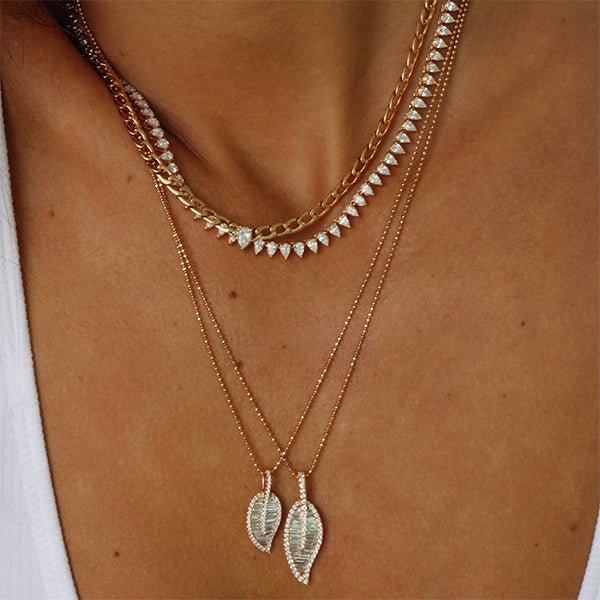 Anita Ko Large Leaf Diamond Necklace-Anita Ko Large Leaf Diamond Necklace - AKLLNK - WG