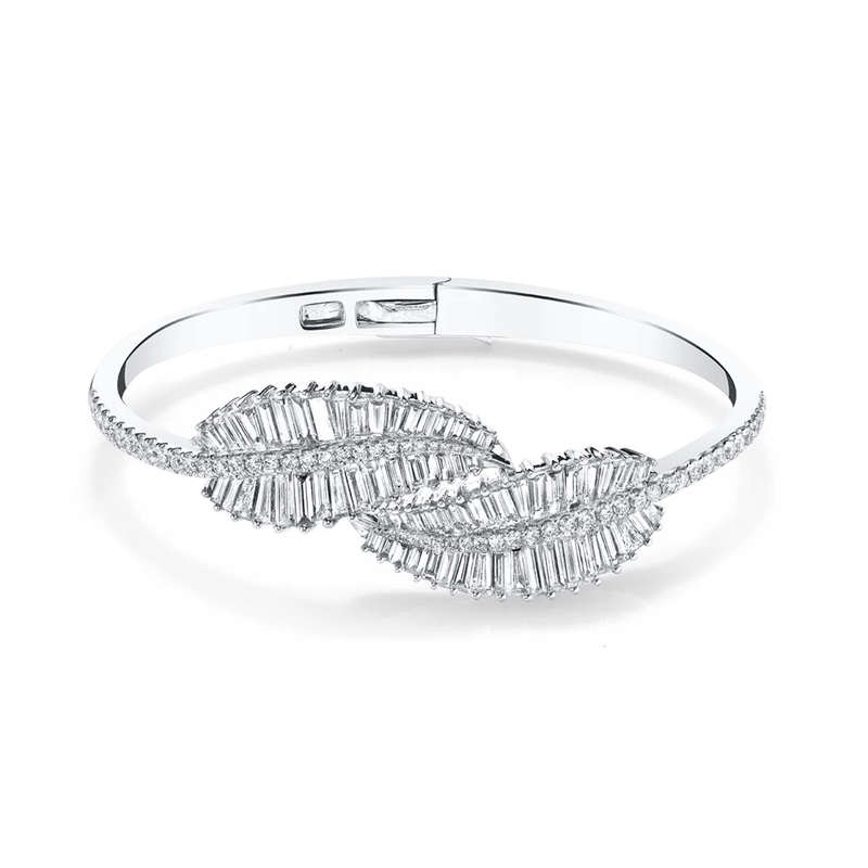 Anita Ko Palm Leaf Diamond Bracelet-Anita Ko Palm Leaf Diamond Bracelet - AKPLB - WG
