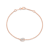 Anita Ko Small Palm Leaf Diamond Chain Bracelet-Anita Ko Small Palm Leaf Diamond Chain Bracelet - AKPLB - 10 - RG
