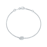 Anita Ko Small Palm Leaf Diamond Chain Bracelet-Anita Ko Small Palm Leaf Diamond Chain Bracelet - AKPLB - 10 - WG