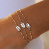 Anita Ko Small Palm Leaf Diamond Chain Bracelet-Anita Ko Small Palm Leaf Diamond Chain Bracelet - AKPLB - 10 - WG