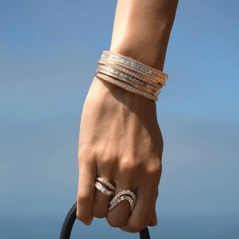 Anita Ko Two Row Wave Diamond Ring-Anita Ko Two Row Wave Diamond Ring AKR2WV-YG