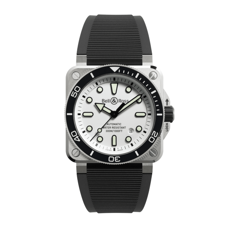 Bell & Ross BR-03 Diver White Steel 42mm-Bell & Ross BR - 03 Diver White Steel 42mm - BR03A - D - WH - ST/SRB