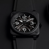 Bell & Ross BR-03 Skeleton Black Ceramic 41mm-Bell & Ross BR - 03 Skeleton Black Ceramic 41mm - BR03A - BL - SKCE/SRB