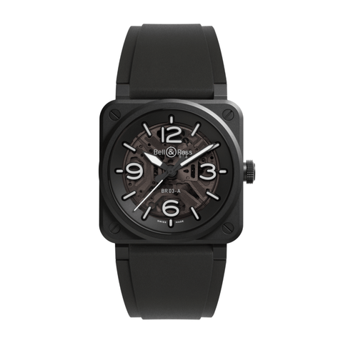 Bell & Ross BR-03 Skeleton Black Ceramic 41mm-Bell & Ross BR - 03 Skeleton Black Ceramic 41mm - BR03A - BL - SKCE/SRB