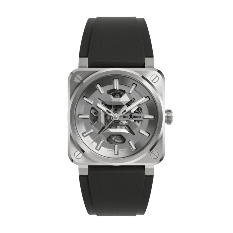 Bell & Ross BR-03 Skeleton Grey Steel 41mm-Bell & Ross BR - 03 Skeleton Grey Steel 41mm - BR03A - GR - SKST/SRB