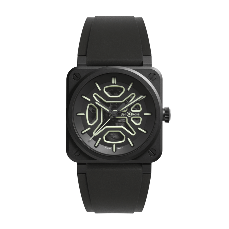 Bell & Ross BR-03 Skeleton Lum Ceramic 41mm-Bell & Ross BR - 03 Skeleton Lum Ceramic 41mm - BR03A - LM - SKCE/SRB
