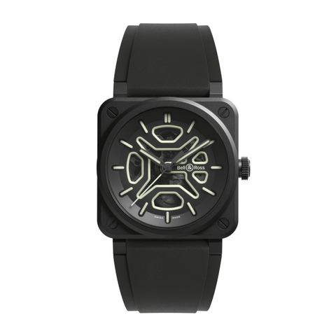 Bell & Ross BR-03 Skeleton Lum Ceramic 41mm-Bell & Ross BR - 03 Skeleton Lum Ceramic 41mm - BR03A - LM - SKCE/SRB
