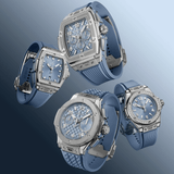 Hublot Big Bang One Click Steel Coal Blue Diamonds 33mm-Big Bang One Click Steel Coal Blue Diamonds - 485.SX.717B.RX.1204