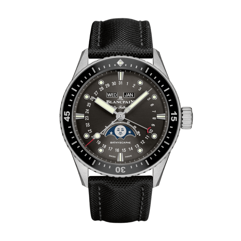 Blancpain Fifty Fathoms Bathyscaphe Quantième Complet Phases de Lune 43mm-Blancpain Fifty Fathoms Bathyscaphe Quantième Complet Phases de Lune 43mm - 5054-1110-B52A