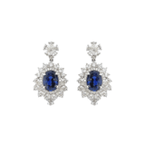 Blue Sapphire Diamond Earrings-Blue Sapphire Diamond Earrings - SENEL00299