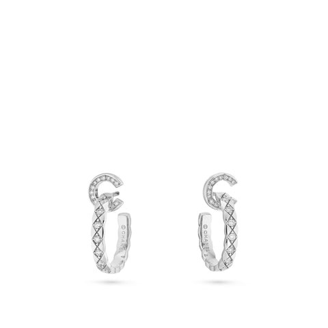CHANEL Coco Hoop Earrings-CHANEL Coco Hoop Earrings - J13443