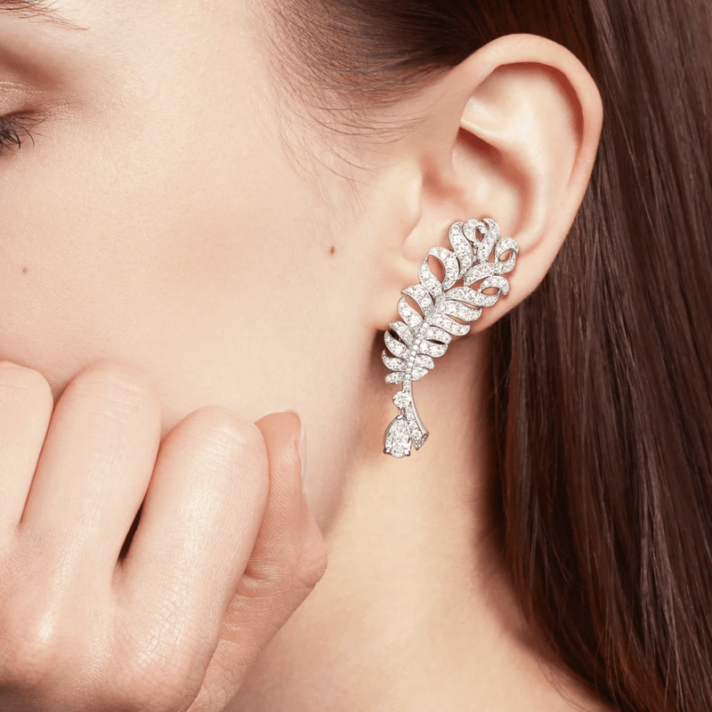 CHANEL Plume De CHANEL Earrings-CHANEL Plume De CHANEL Earrings - J66070
