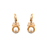 Chopard Happy Diamonds Dangling Earrings with Bow-Chopard Happy Diamonds Dangling Earrings with Bow - 835020 - 5201