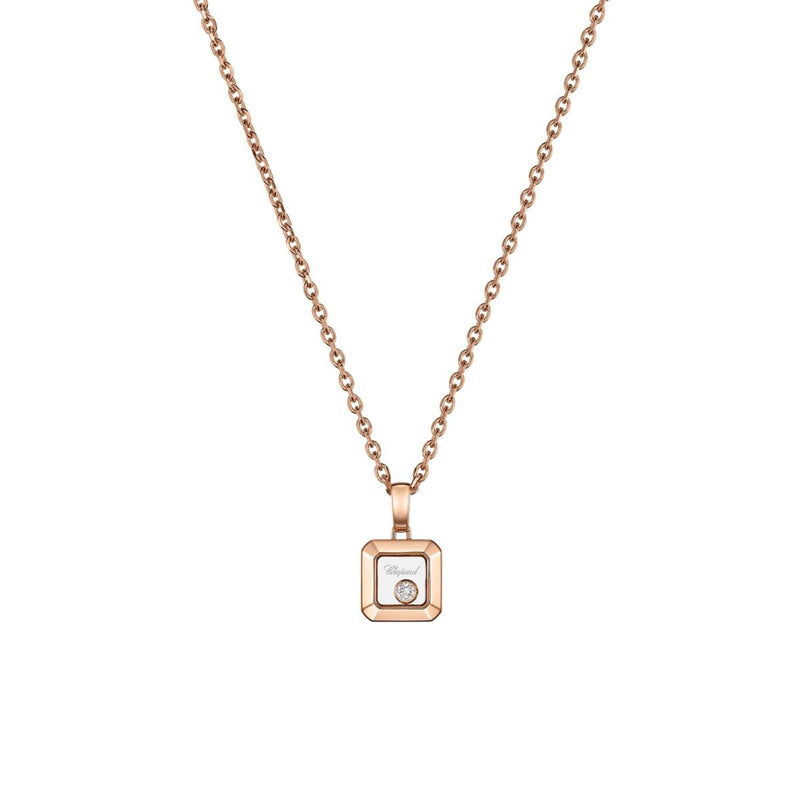 Chopard Happy Diamonds Icons Pendant-Chopard Happy Diamonds Icons Pendant in 18 karat rose gold with one moving diamond.