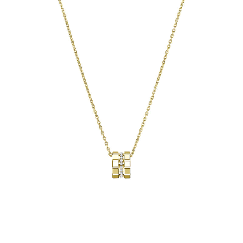 Chopard Ice Cube Necklace-Chopard Ice Cube Pendant - 797005-0003 - Chopard Ice Cube Pendant in 18 karat yellow gold with diamonds totaling 0.14 carats.