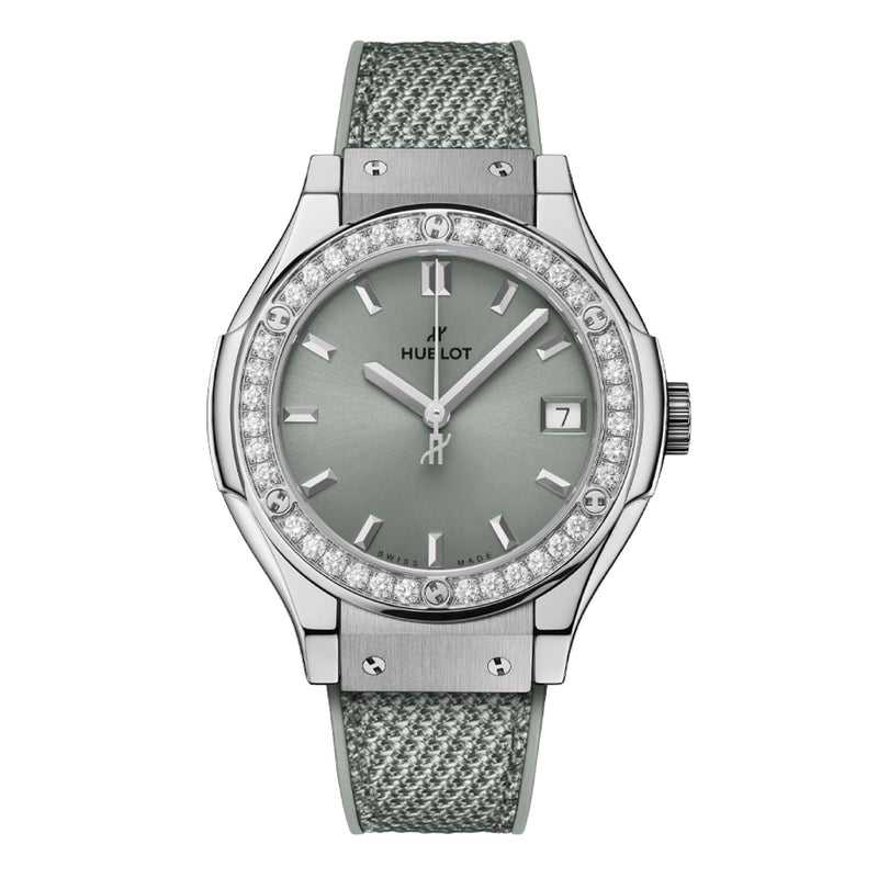 Hublot Classic Fusion Titanium Sage Green Diamonds 33mm-Classic Fusion Titanium Sage Green Diamonds - 581.NX.891G.NR.1104