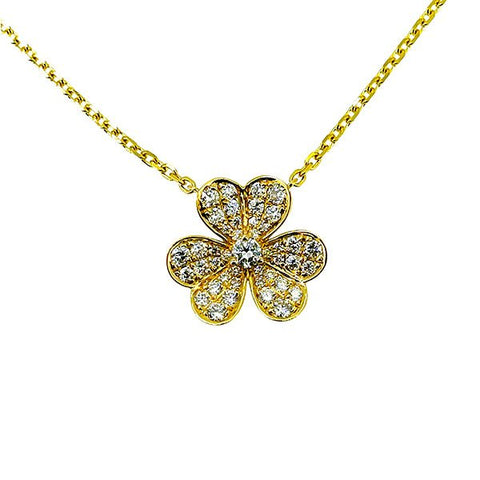 Clover Diamond Necklace-Clover Diamond Necklace - DNTIJ02160