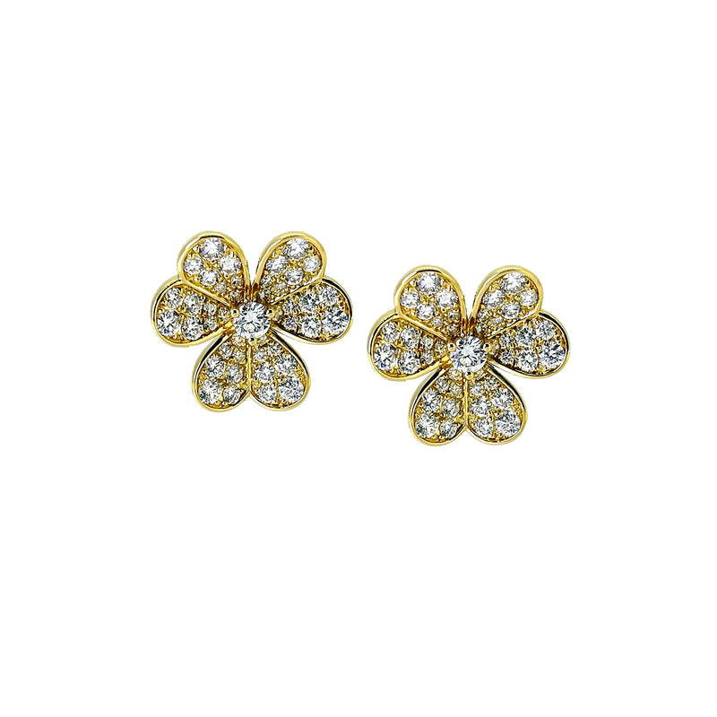 Clover Diamond Stud Earrings-Clover Diamond Stud Earrings - DETIJ01697
