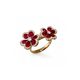 Clover Ruby Diamond Ring-Clover Ruby Diamond Ring RRTIJ00315