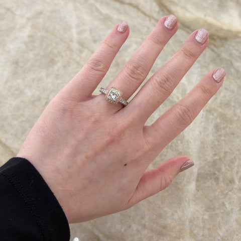 Cushion Diamond Engagement Ring-Cushion Diamond Engagement Ring - DRMFI00216