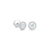 De Beers Aura Round Brilliant Diamond Stud Earrings-De Beers Aura Round Brilliant Diamond Stud Earrings - E102190
