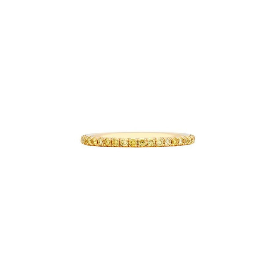 De Beers Aura Yellow Diamond Eternity Band - R102202 - De Beers Classic Aura Eternity Band in 18 karat yellow gold with yellow diamonds totaling 0.38 carats.