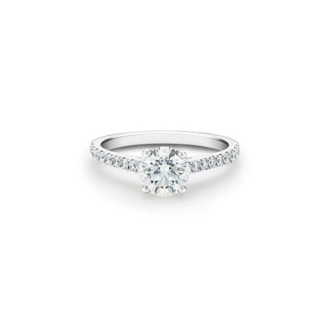 De Beers Classic Pavé Round Brilliant Diamond Ring-De Beers Classic Pavé Round Brilliant Diamond Ring - J1EX02B10P52