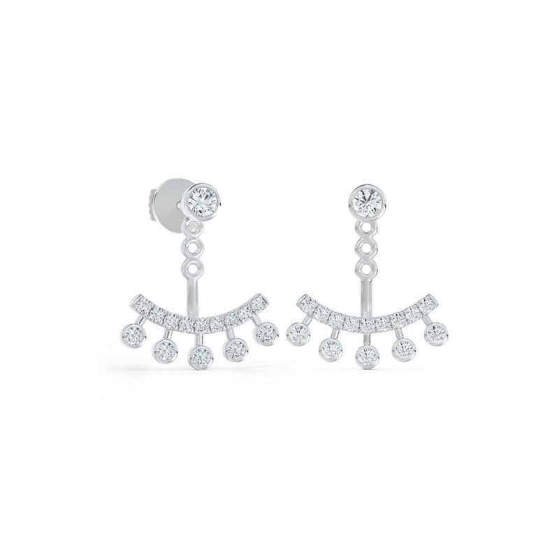 De Beers Dewdrop Jacket Earrings-De Beers Dewdrop Jacket Earrings - E103454 - De Beers Dewdrop Jacket Earrings in 18 karat white gold with diamonds totaling 0.78 carats.