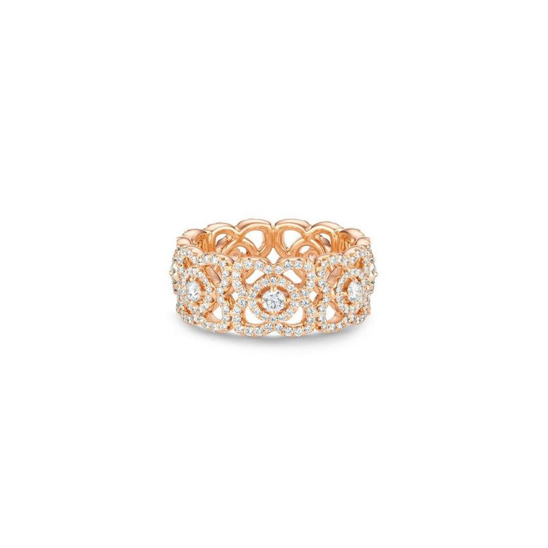 De Beers Lotus by De Beers Rose Gold Band-De Beers Enchanted Lotus Rose Gold Band - J1FK02Z00K54