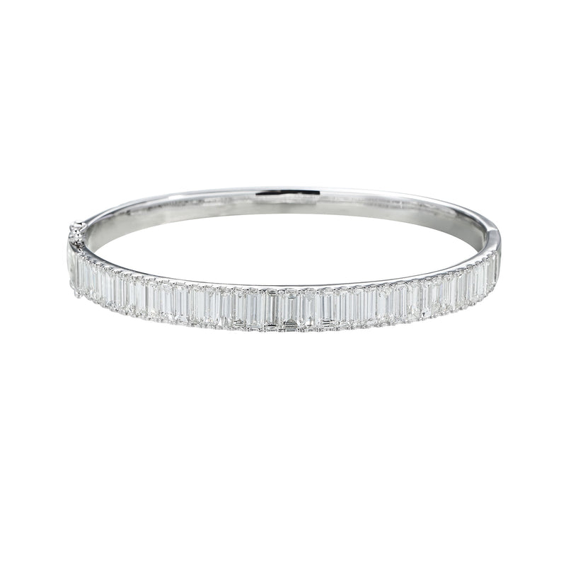 Diamond Baguette Bangle-Diamond Baguette Bangle - DBNEL00216