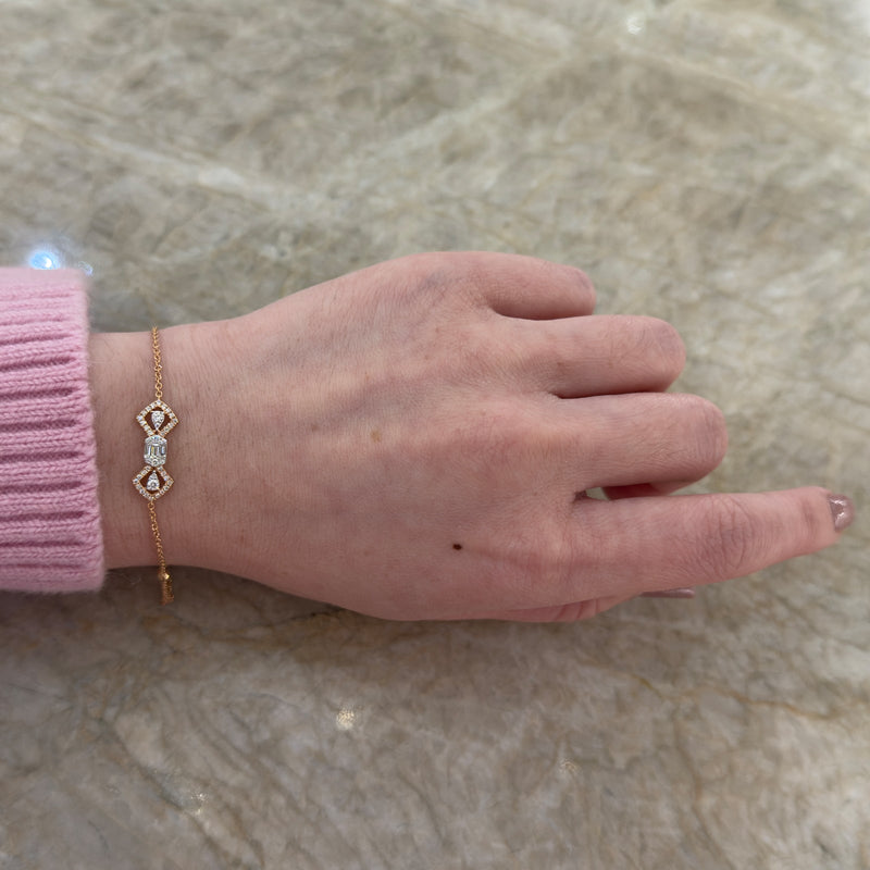 Diamond Bow Bracelet-Diamond Bow Bracelet - DBRDI00166