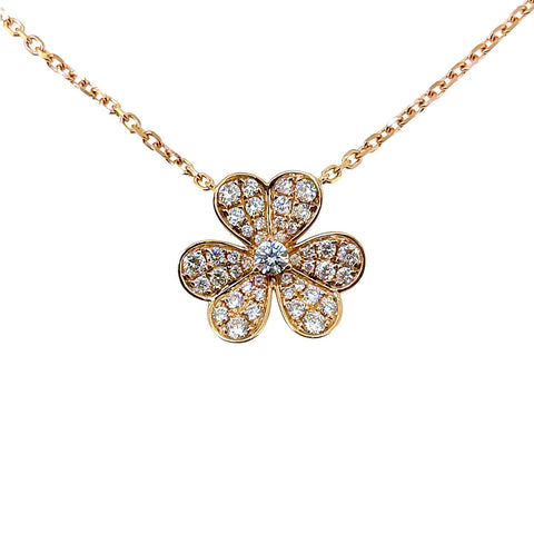 Diamond Clover Necklace-Diamond Clover Necklace - DNTIJ02115