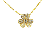 Diamond Clover Necklace-Diamond Clover Necklace - DNTIJ02320