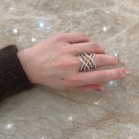 Diamond Criss Cross Ring-Diamond Criss Cross Ring - DRCOL00125