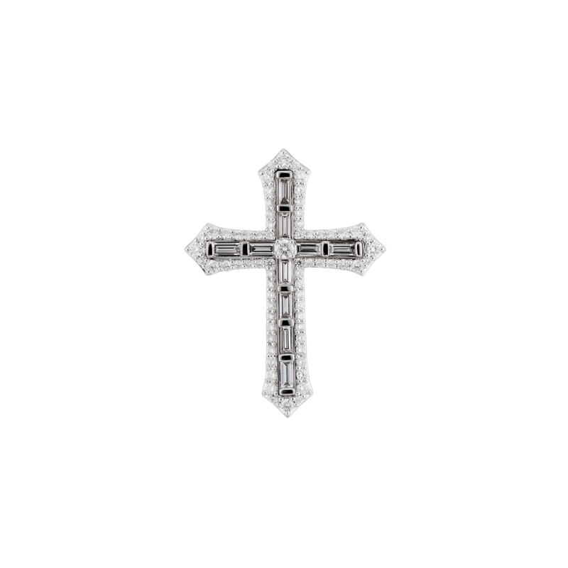 Diamond Cross Pendant and Chain-Diamond Cross Pendant - DPNEL00117