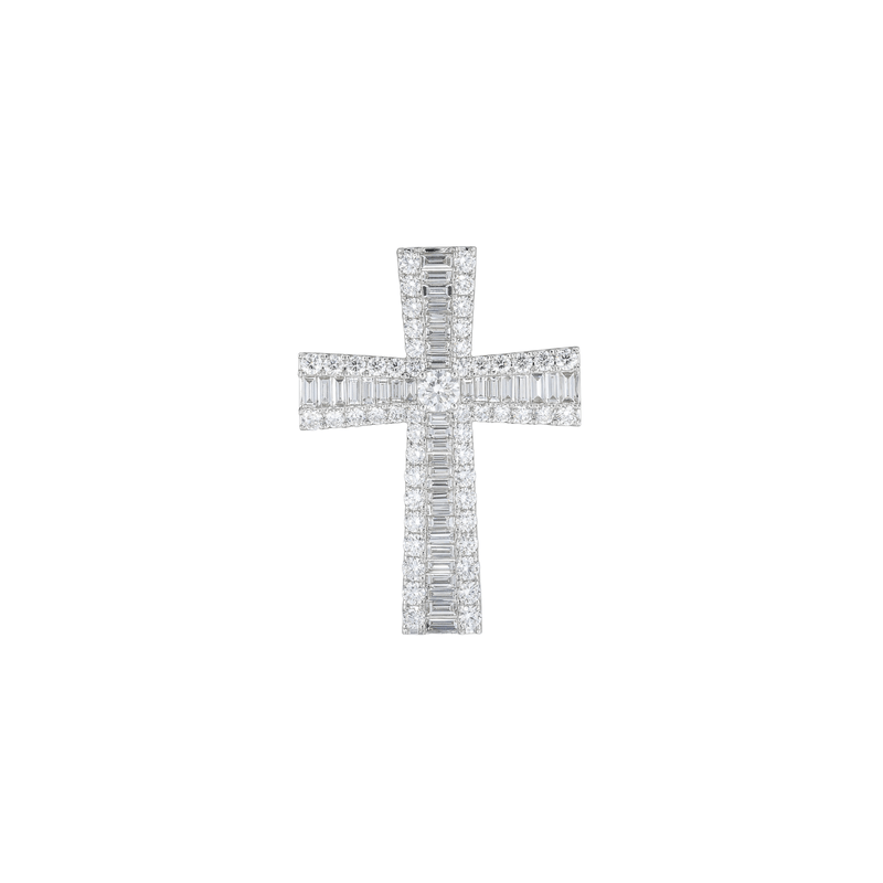 Diamond Cross Pendant and Chain-Diamond Cross Pendant - DPNEL00166