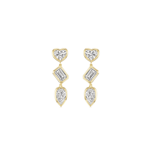 Diamond Dangle Earrings-Diamond Dangle Earrings - DENKA04630