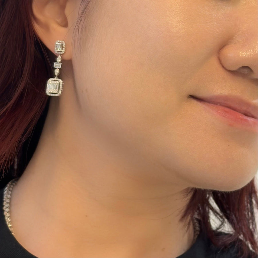 Diamond Drop Earrings - DERDI00265