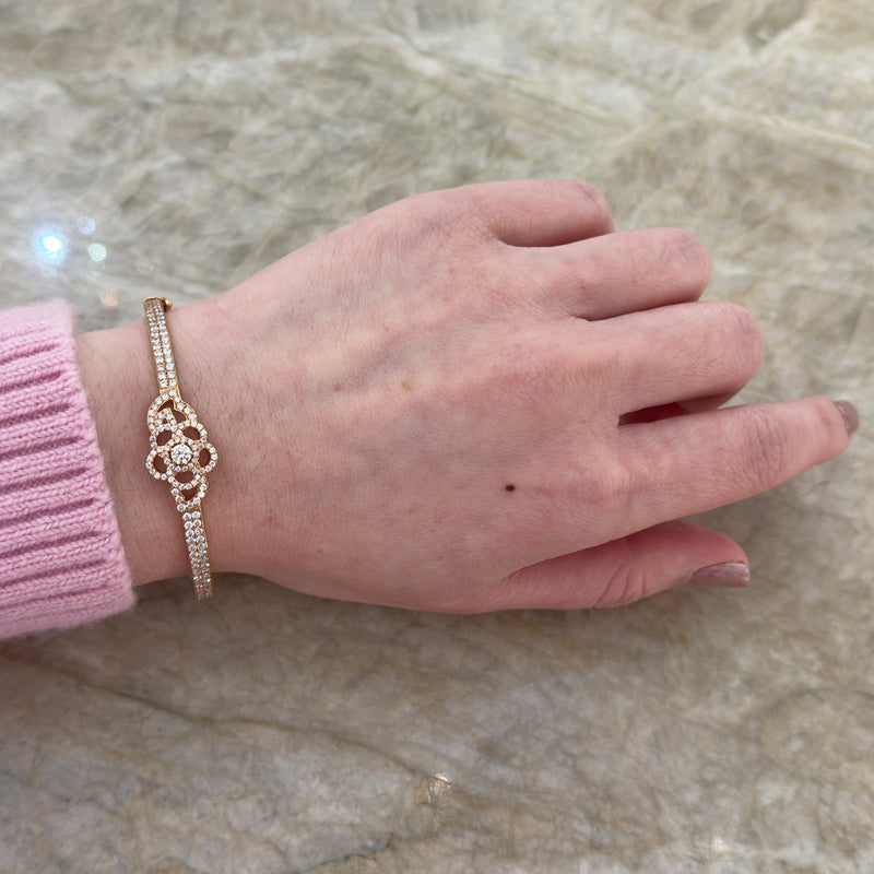 Diamond Flower Bangle-Diamond Flower Bangle - DBMXM00547
