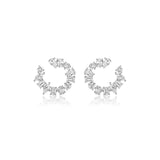 Diamond Hoop Earrings-Diamond Hoop Earrings - 61572