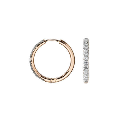 Diamond Hoop Earrings-Diamond Hoop Earrings - DENEL00208