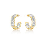 Diamond Hoop Earrings-Diamond Hoop Earrings - DENKA04685